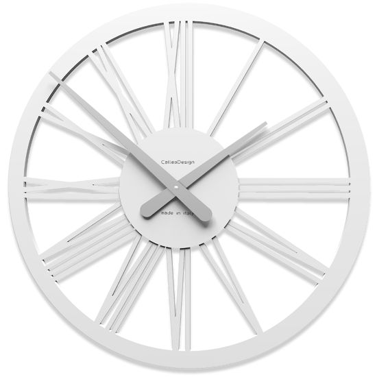 Tarquinio orologio da parete bianco 45 numeri romani legno