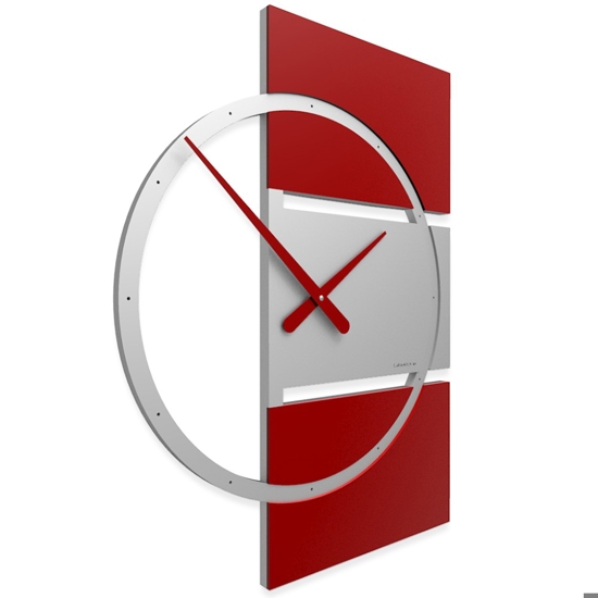 Adam orologio da parete moderno legno rosso rubino