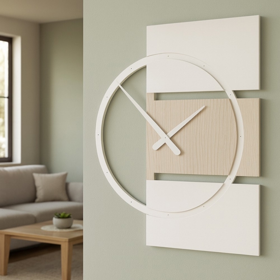 Orologio da parete dal design moderno legno rovere breeze