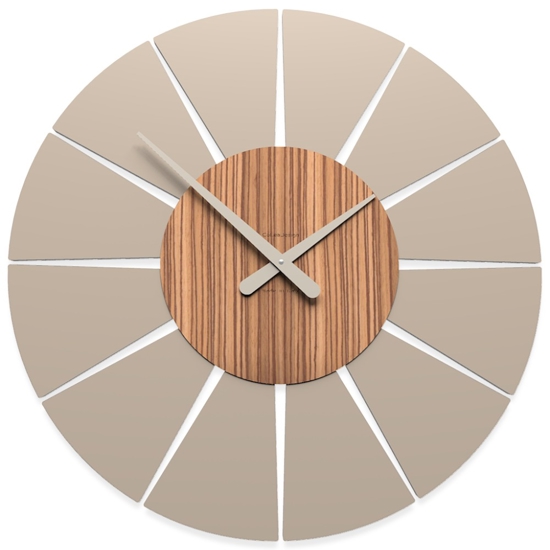 Orologio da parete moderno rotondo in legno per ufficio