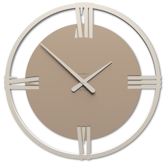 Sirio orologio da parete grande design  moderno caffelatte