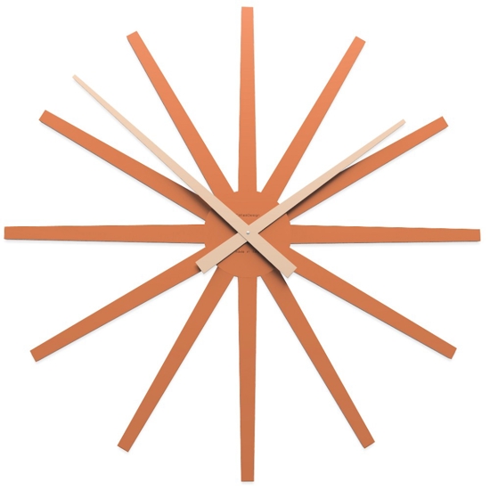 Frizz orologio da parete grande 81cm terracotta in legno