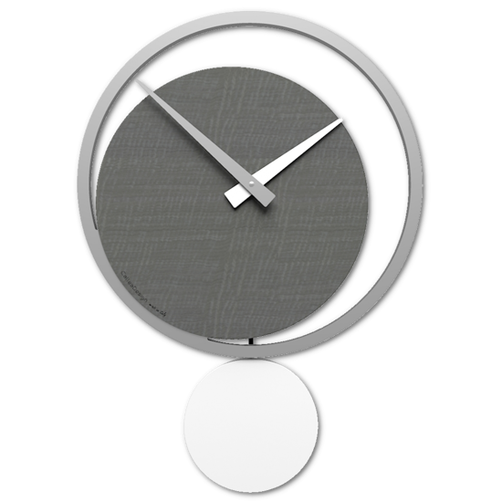Orologio moderno radica grigia bianco a pendolo da parete