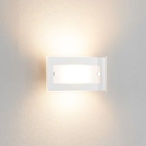 Applique moderne da parete vetro bianco top light brick