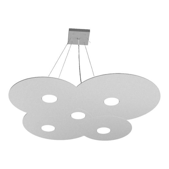 Lampadario moderno grigio per soggiorno toplight cloud