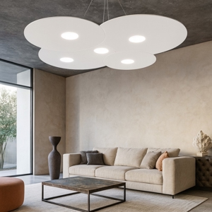 Top light cloud lampadario moderno bianco 5 luci gx53 led per soggiorno