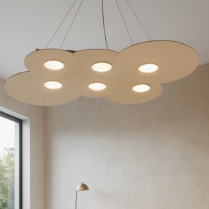 Lampadario per soggiorno moderno toplight cloud sabbia