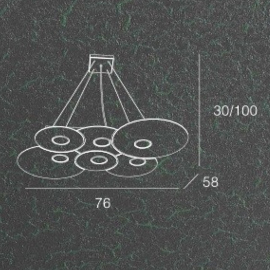Lampadari moderni  per soggiorno toplight cloud bianco