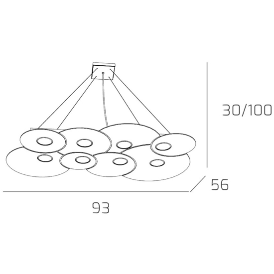 Lampadario moderno per soggiorno bianco cloud toplight