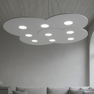 Toplight cloud grigio lampadario moderno per soggiorno