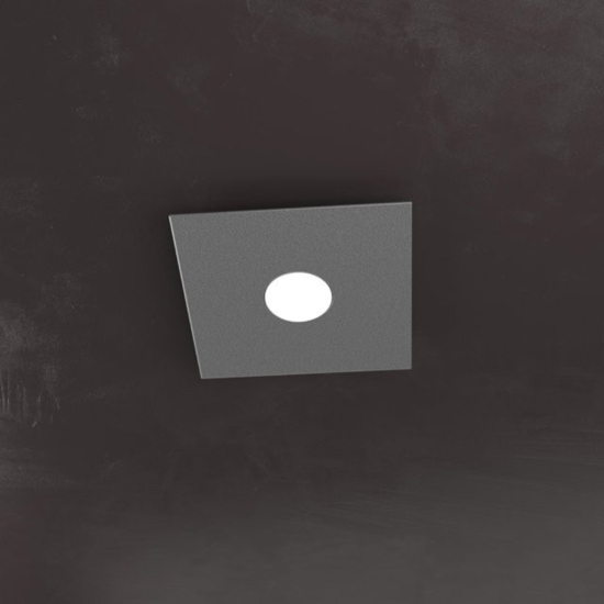Top light plate plafoniera quadrata antracite