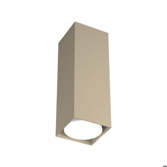 Faretto squadrato da soffitto sabbia top light plate