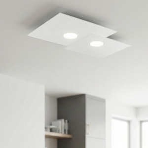Plafoniera led design bianca moderna top light plate