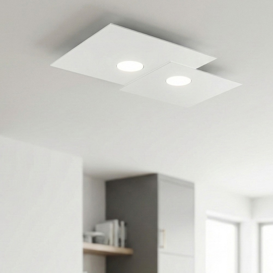Plafoniera led design bianca moderna top light plate