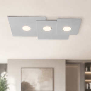 Plafoniera grigio moderna toplight plate rettangolare