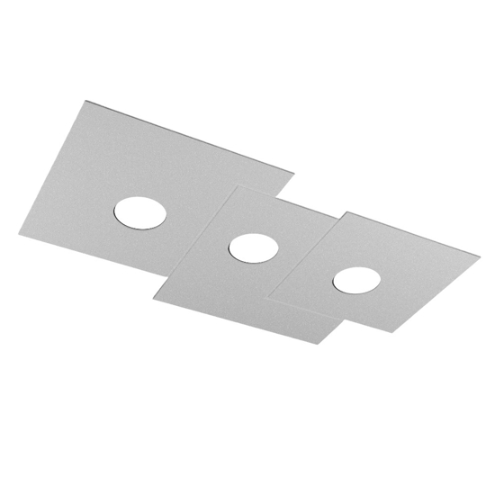 Plafoniera grigio moderna toplight plate rettangolare