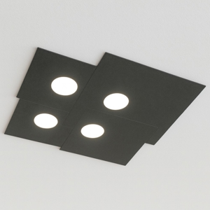 Plafoniera per cucina plate top light antracite moderna