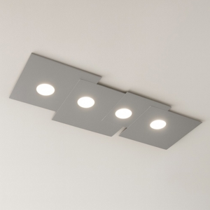 Plafoniera grigio design moderna toplight plate