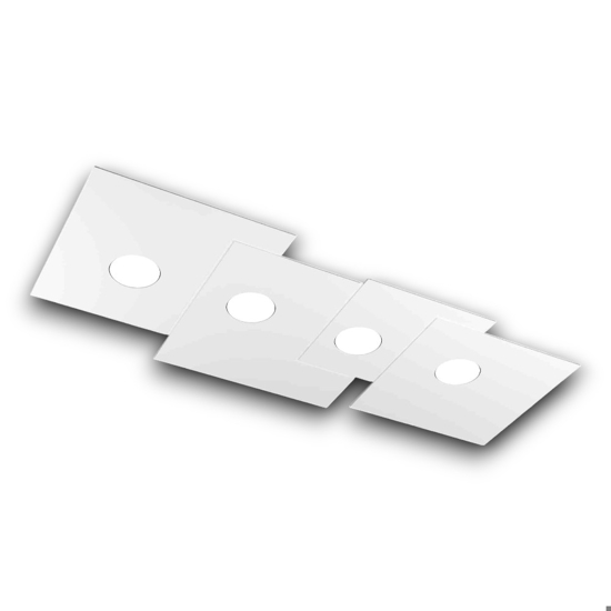 Plafoniera top light plate da cucina moderna bianca rettangolare