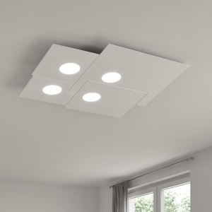 Plafoniera bianca da cucina moderna top light plate
