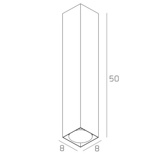 Faretto da soffitto bianco squadrato top light