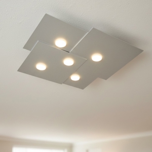 Plafoniera per cucina moderna grigio toplight plate