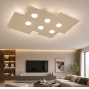 Plafoniera da cucina moderna design sabbia toplight plate