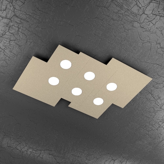 Plafoniera da cucina moderna design sabbia toplight plate