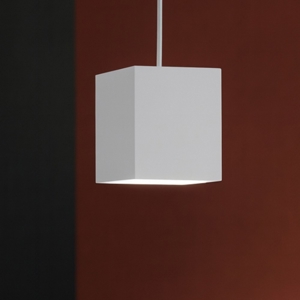 Lampada a sospensione per cucina cubo bianco top light plate