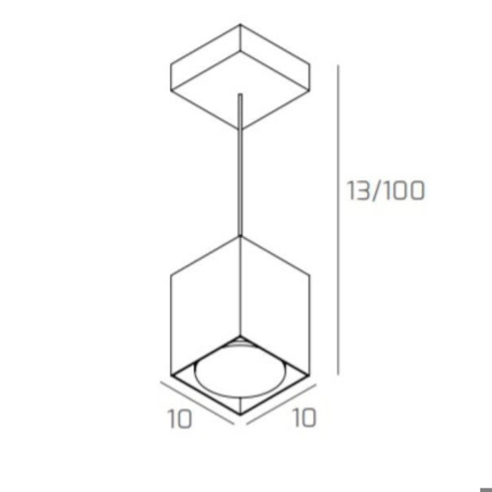 Lampada a sospensione per cucina cubo bianco top light plate