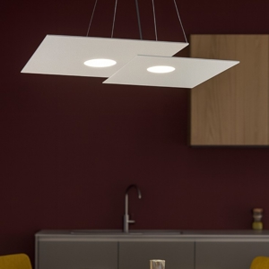 Lampadario per cucina grigio toplight plate