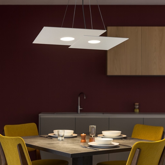 Lampadario per cucina grigio toplight plate