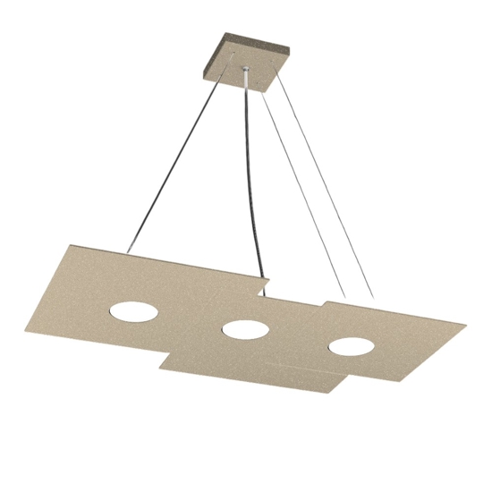 Lampadario per cucina moderna sabbia toplight plate 3 luci