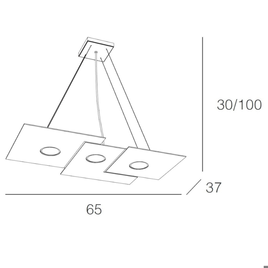 Lampadario per cucina moderna sabbia toplight plate 3 luci