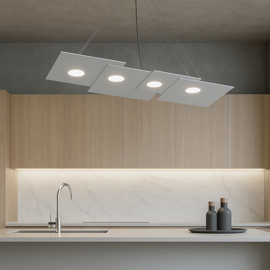 Toplight plate lampadario per cucina grigio design
