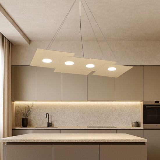 Toplight plate lampadario sabbia per cucina moderna
