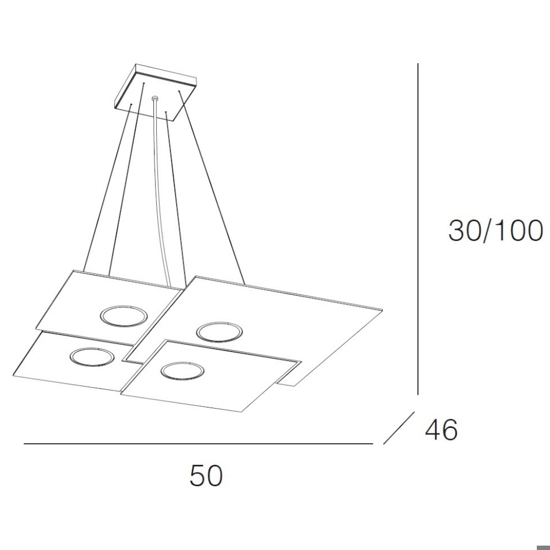 Toplight lampadario led per cucina plate bianco design
