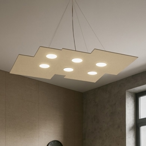 Toplight plate lampadario soggiorno moderno sabbia