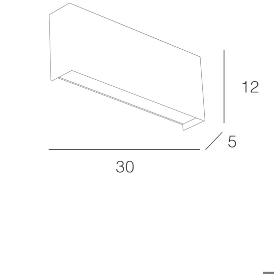 Applique led 20w moderne da parete bianco rettangolare