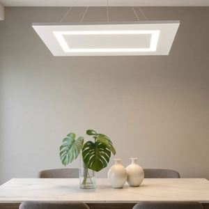 Carpet top light lampadario bianco led moderno 91w da salotto