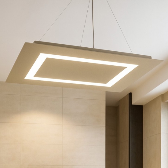 Toplight carpet lampadario 91w sabbia per soggiorno moderno rettangolare