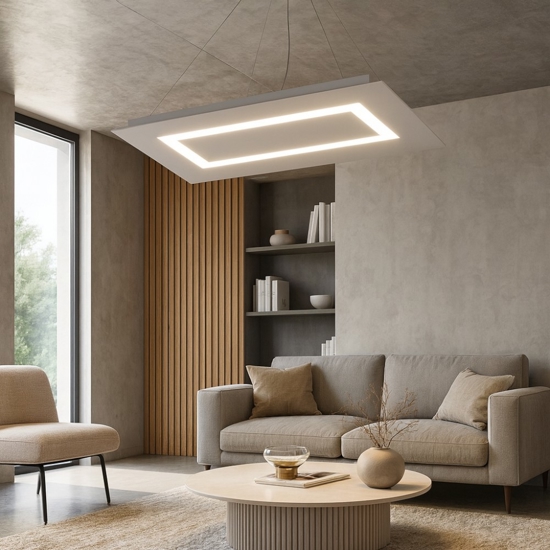 Lampadari moderni rettangolari grigio top light carpet 70cm