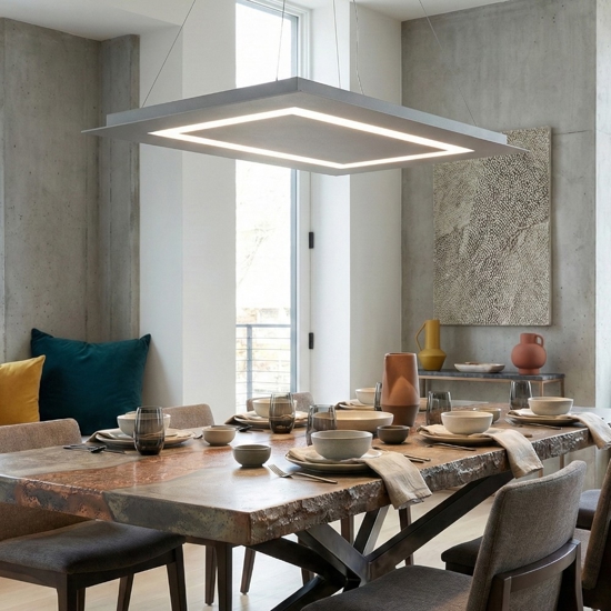 Toplight carpet lampadario pertavolo da pranzo moderno 60w grigio