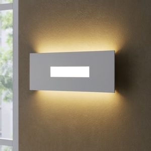 Applique led grigio moderna rettangolare wally top light