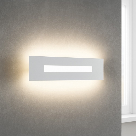 Applique led moderna bianco design wally top light