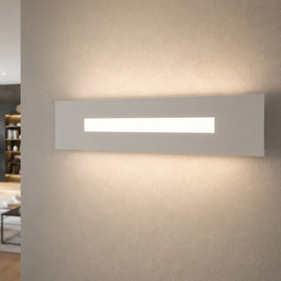 Wally top light applique led moderna grigio per interni