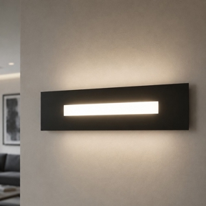 Applique led 20w toplight moderna nero per soggiorno