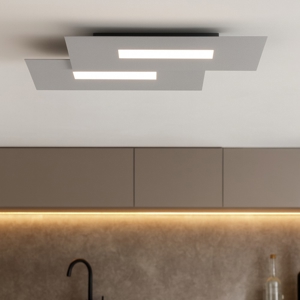 Wally top light plafoniera moderna grigio per ufficio