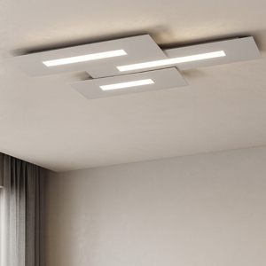 Wally top light plafoniera da cucina grigio moderna rettangolare