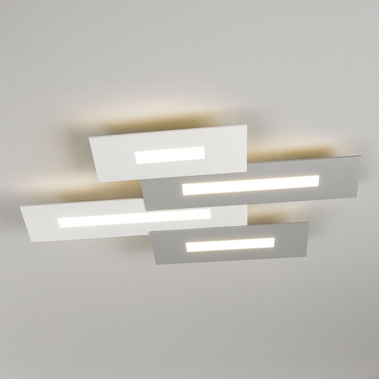 Plafoniera a soffitto bianco grigio wally top light